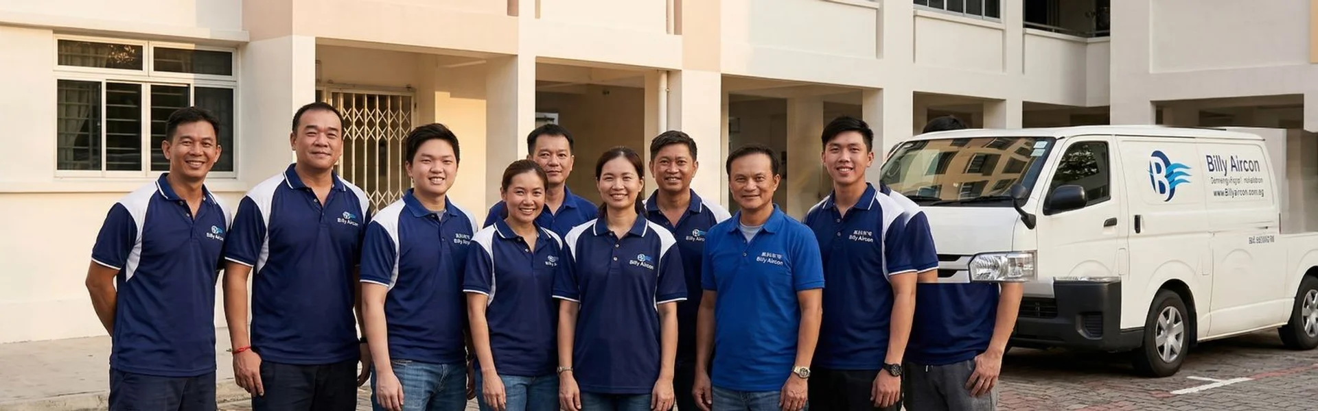 Billy Aircon team of professional aircon technicians in Singapore