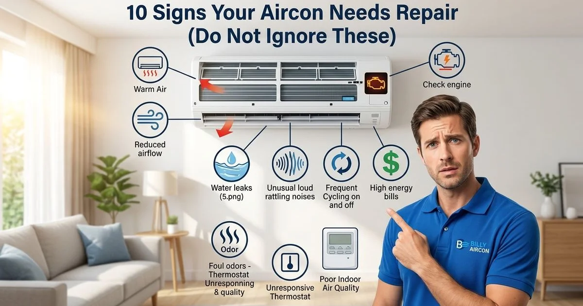 10 Signs Your Aircon Needs Repair (Do Not Ignore These)