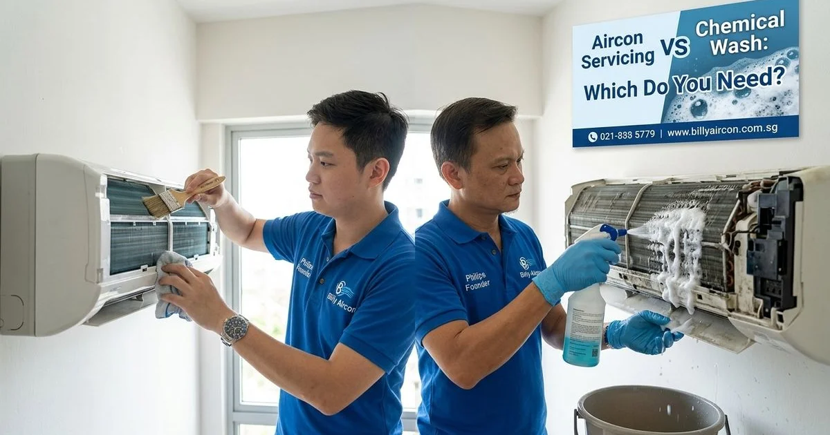 Aircon Servicing vs Chemical Wash: Which Do You Need?