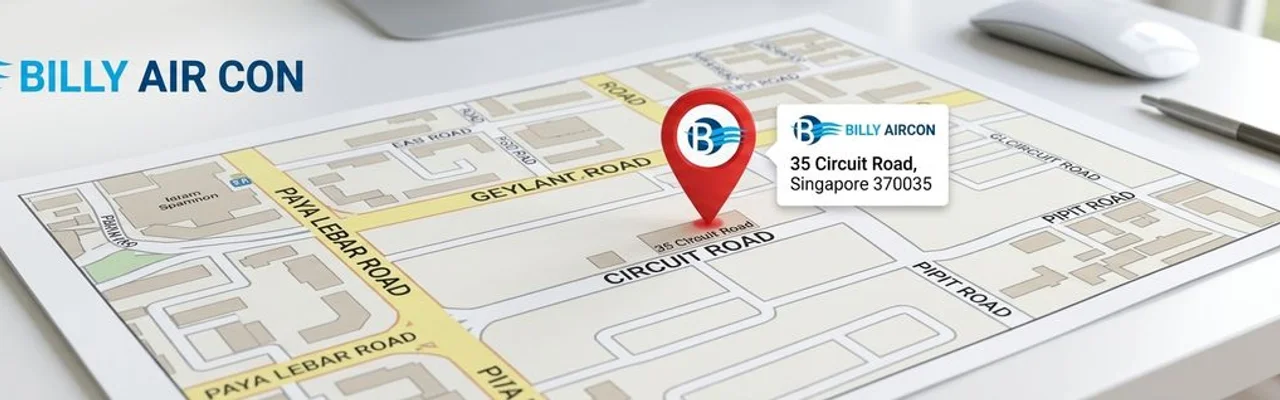Map showing Billy Aircon office at 35 Circuit Rd, Singapore 370035